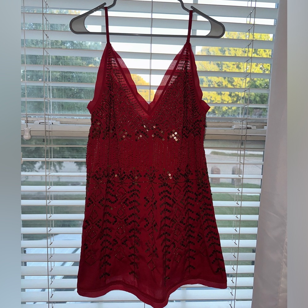 NWOT Free People beaded mini dress